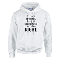 Load image into Gallery viewer, White hoodie with text on a white background
