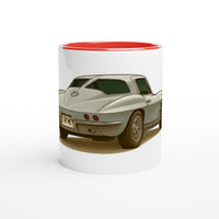 Load image into Gallery viewer, Mug with a vintage car design on a white background
