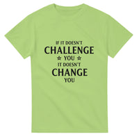 Load image into Gallery viewer, Light green t-shirt with black motivational text on a white background
