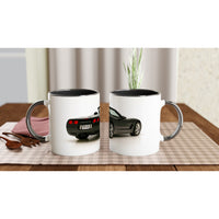 Load image into Gallery viewer, Two mugs with car designs on a checkered tablecloth.

