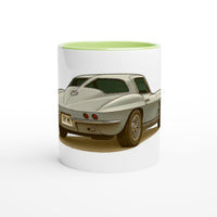 Load image into Gallery viewer, Mug with a vintage car design on a white background
