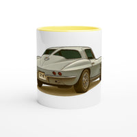 Load image into Gallery viewer, Mug with a vintage car design on a white background
